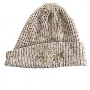 Odd Bird Pacific Natural Ribbed Knit Beanie Hat with Embroidered Logo